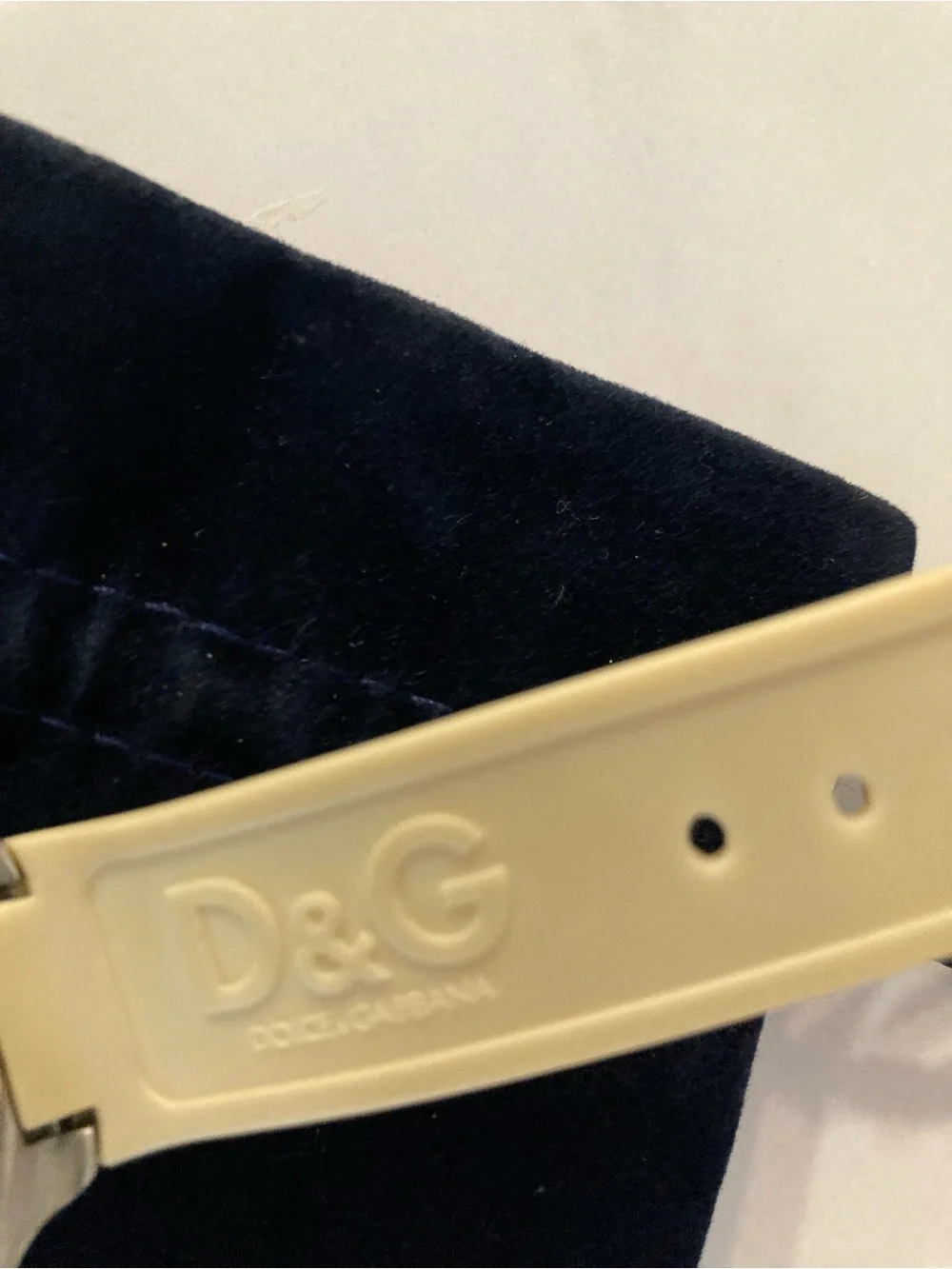 D&G Silver Dial Watch with Blue Bezel